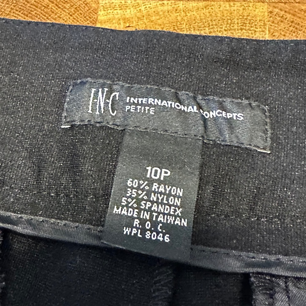 INC International Concepts Petite Black Bootcut Pants - Women's Size 10P - Picture 2 of 8